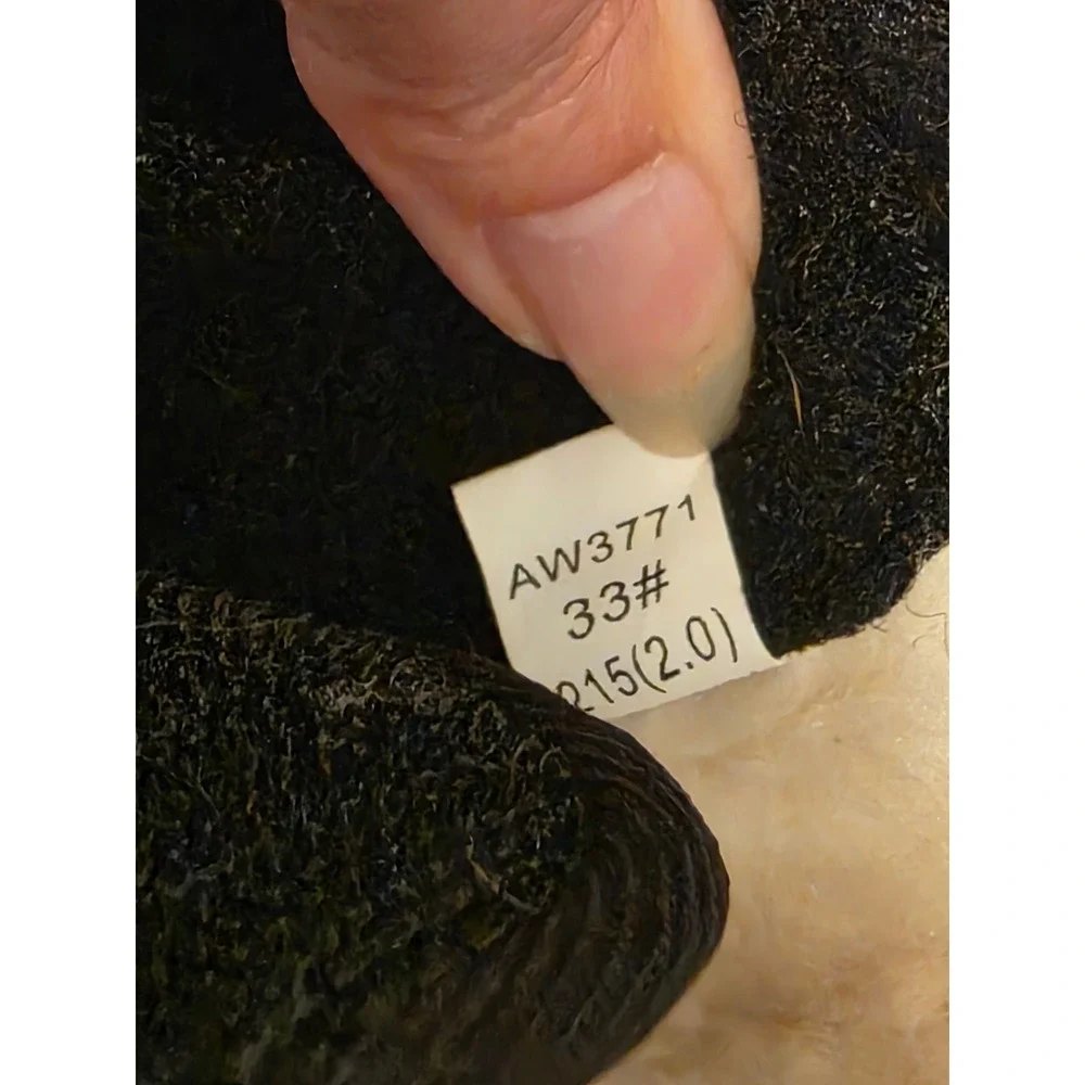 Hobibear Kids Snow Boots Black Grey Faux Fur Lined Winter Size 2